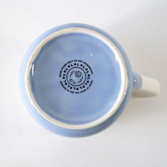 Stay Golden Psychic Protection Evil Eye Ceramic Coffee Mug Tea Cup Blue White - Picture 6 of 7
